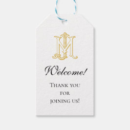 編集可能カラーMJモノグラムJMロゴギフトラベル ギフトタグ