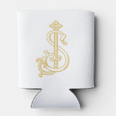 編集可能カラーSJモノグラムJSモノグラムコージー 缶クーラー (裏面)