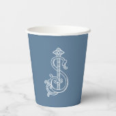 編集可能カラーSJモノグラムJSモノグラム紙カップ 紙コップ (裏面)