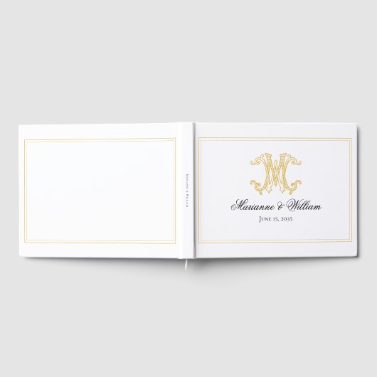 編集可能カラーWMモノグラムMWモノグラムゲストブック ゲストブック (全面)