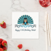 編集可能カリブのカーニバル誕生日 スタンダードカクテルナプキン (インサイチュ)