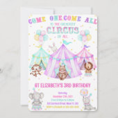 編集可能カーニバル招待状 招待状 (正面)