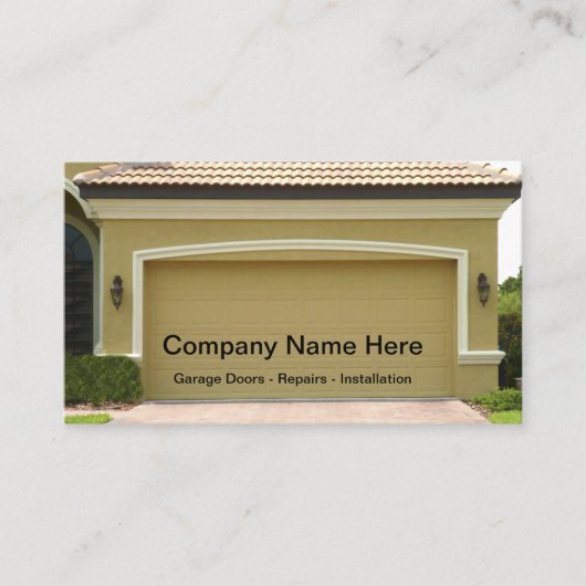 編集可能ガレージドアモダン名刺 名刺 (正面)