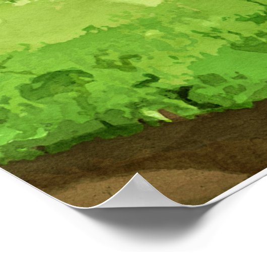 編集可能ガーデニングピーターうさぎ ポスター (角)