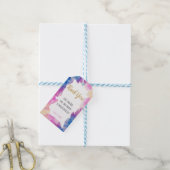 編集可能ガールズアートパーティーフェイスパークル付きラベル ギフトタグ (より糸付き)