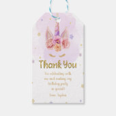 編集可能ガールズパーティーフェイスパークルラベル付きテーマ ギフトタグ (正面)