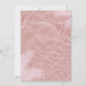 編集可能ガールズピンクプールパーティー誕生日 招待状 (裏面)