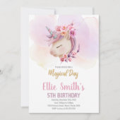 編集可能ガールズマジカルパーティーカード(金ゴールド付き) 招待状 (正面)