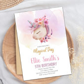 編集可能ガールズマジカルパーティーカード(金ゴールド付き) 招待状