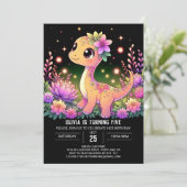 編集可能ガールドラノデジタル誕生日 招待状 (スタンド正面)