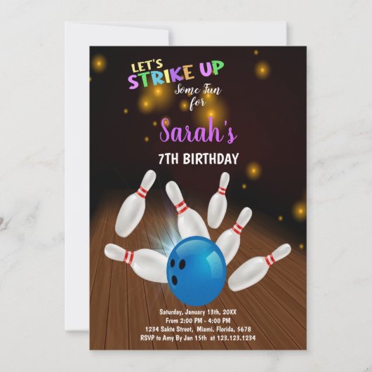 編集可能キッズストライクパーティー招待状for Boys 招待状 (正面)