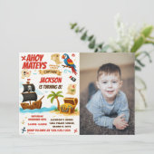 編集可能キッズトレジャー狩りカード（写真あり） 招待状 (スタンド正面)