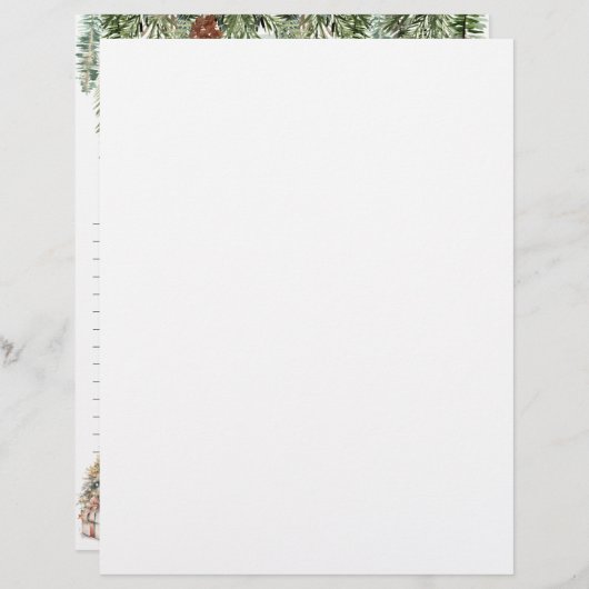 編集可能キッズホリデークリスマスウィッシュリスト (正面/裏面)