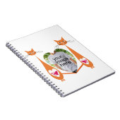 編集可能キャットラブハートカスタムデザイン ノートブック (右側)