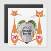 編集可能キャットラブハート-カスタム文字デザイン (正面/裏面)