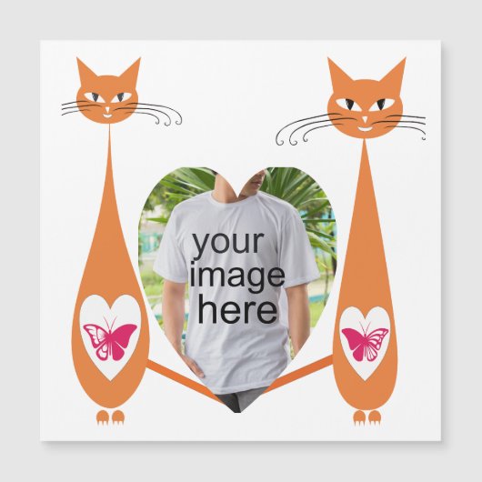 編集可能キャットラブハート-カスタム文字デザイン (正面)