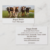 編集可能キャトル農家ブッチャー名刺 名刺 (正面/裏面)
