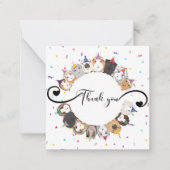 編集可能ギニアピグ誕生日ありがとう ノートカード (正面)