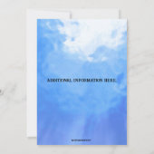 編集可能クラゲ海誕生日パーティー 招待状 (裏面)