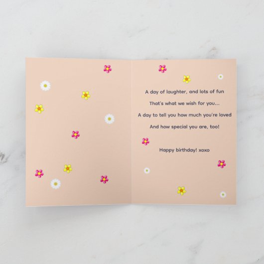 編集可能クリエイティブマウスグランドドーター誕生日 カード (内部)