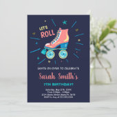 編集可能クリエイティブローラスケートパーティー招待状 招待状 (スタンド正面)