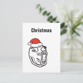 編集可能クリスマスのミームのトロールLOLのカスタムな文字 シーズンポストカード (スタンド正面)