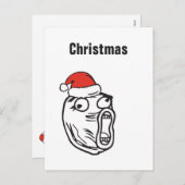 編集可能クリスマスのミームのトロールLOLのカスタムな文字 シーズンポストカード (正面/裏面)