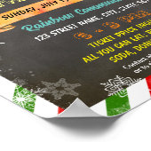 編集可能クリスマスの醜いセーターのフライヤー ポスター (角)