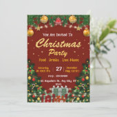 編集可能クリスマスイベント招待カード シーズンカード (スタンド正面)