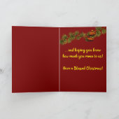 編集可能クリスマスオーナメントクリスマスカード カード (内部)