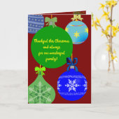 編集可能クリスマスオーナメントクリスマスカード カード (黄色い花)