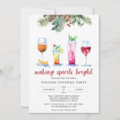 編集可能クリスマスカクテルパーティの招待状 招待状 (正面)