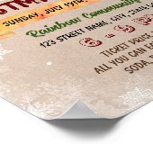 編集可能クリスマスカロル歌唱フライヤー ポスター (角)