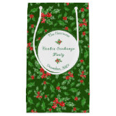 編集可能クリスマスクッキーパーティーメリークリスマス スモールペーパーバッグ (正面)