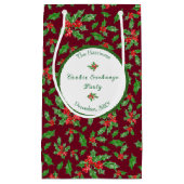 編集可能クリスマスクッキーパーティーメリークリスマス スモールペーパーバッグ (正面)