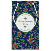 編集可能クリスマスクッキーパーティーメリークリスマス スモールペーパーバッグ (裏面)