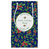 編集可能クリスマスクッキーパーティーメリークリスマス スモールペーパーバッグ (正面)