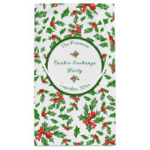 編集可能クリスマスクッキーパーティーメリークリスマス スモールペーパーバッグ (裏面)