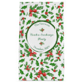 編集可能クリスマスクッキーパーティーメリークリスマス スモールペーパーバッグ (正面)