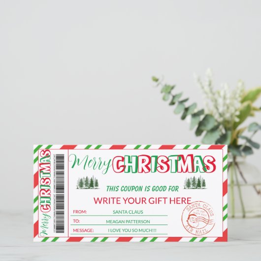 編集可能クリスマスクーポンテンプレート シーズンカード (スタンド正面)