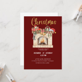 編集可能クリスマスパーティの招待状 招待状