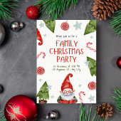 編集可能クリスマスファミリーホリデーパーティファミリー 招待状