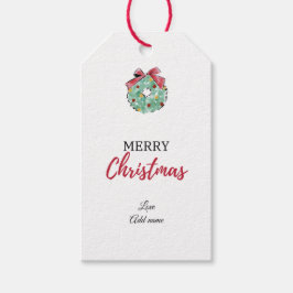 編集可能クリスマスプレゼントラベルメッセージカード挿入 ギフトタグ