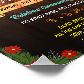 編集可能クリスマスポットラックイベントフライヤー ポスター (角)