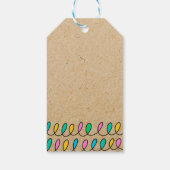 編集可能クリスマスライト素朴クラフトギフトラベル ギフトタグ (裏面)