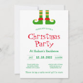 編集可能クリスマス招待状 招待状 (正面)