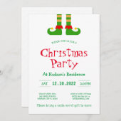 編集可能クリスマス招待状 招待状 (正面/裏面)