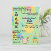 編集可能クレヨンスタイルアート絵を描- & Palette Part 招待状 (スタンド正面)