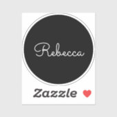 編集可能クールスクリプトレトロ – 透モダン明 シール (シート)