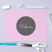 編集可能クールピンクレトロ – スクリモダンプトデザイン 薄葉紙 (クラフト)